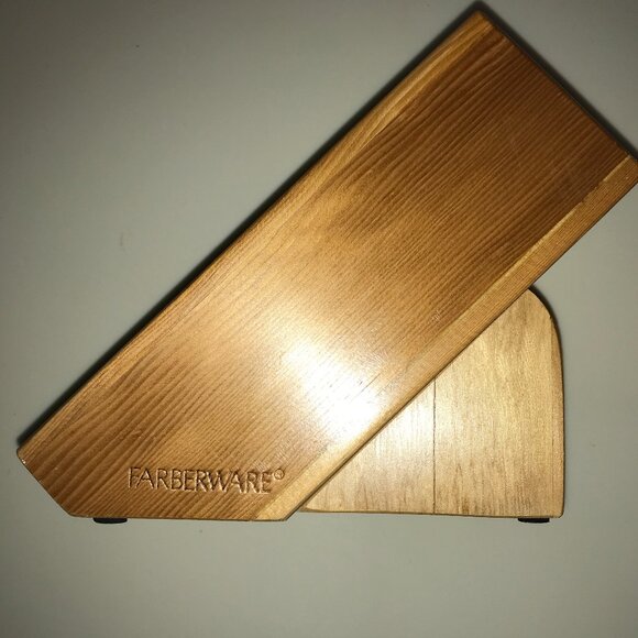 Vintage-Inspired Wooden Knife Block – Natural Finish - Picture 6 of 10